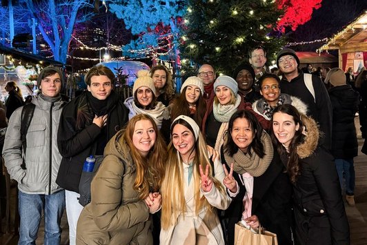 The Lieberzeit group including Olalekan Olamide at the Christmas Market 2024