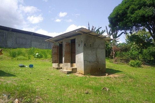 Outhouse on the campus of the Lycee Adiwa Lambaréné/Gabon