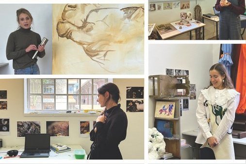 Shots from the studio visits at the School of Arts, University of Pretoria