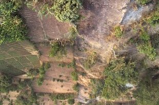 Collage of drone photos of Waterworks Area