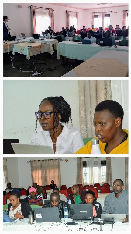 photo collage of GIS training