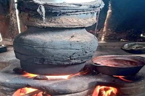 pot on fireplace