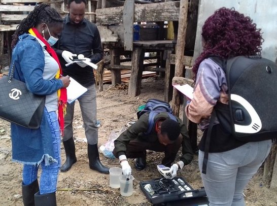 Water analysis from the shores of Rippon village, Uganda