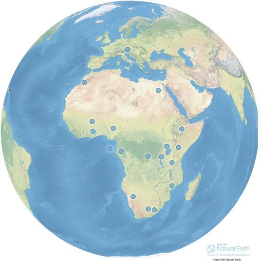 Map of Africa-UniNet member institutions 2023